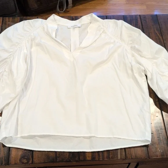 Frame Ruched Cali Popover Blouse - Picture 4 of 10